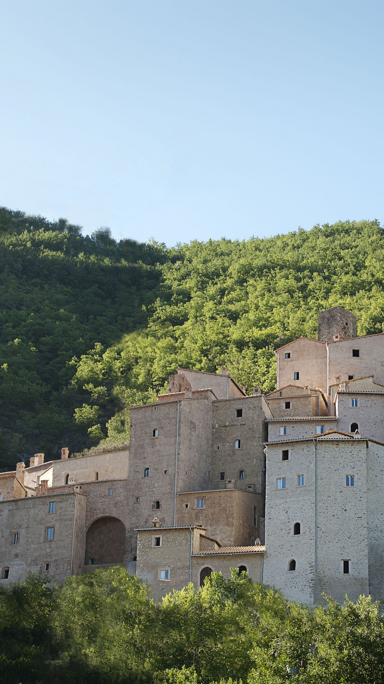 Brown Concrete Castle Surrounded by Green Trees During Daytime. Wallpaper in 750x1334 Resolution