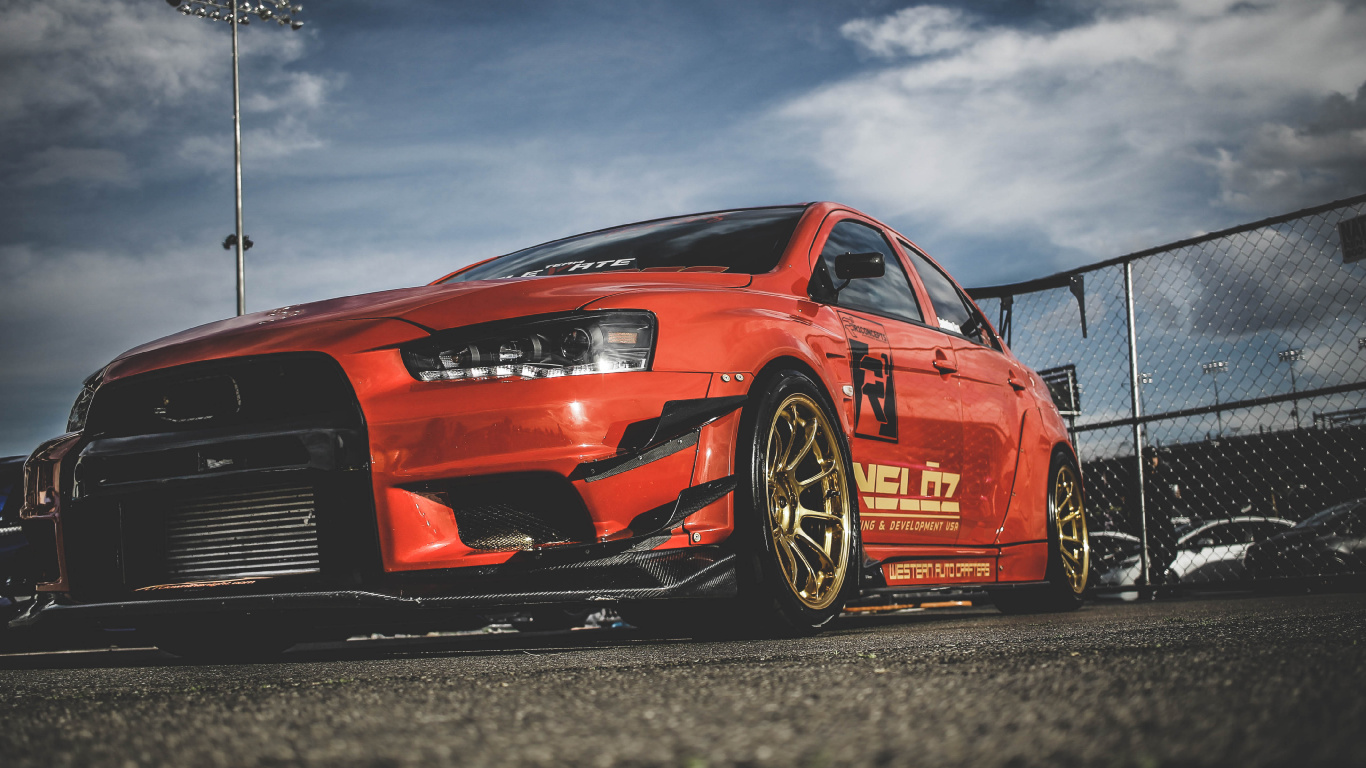 Rouge Audi r 8 Sur Route Pendant la Journée. Wallpaper in 1366x768 Resolution