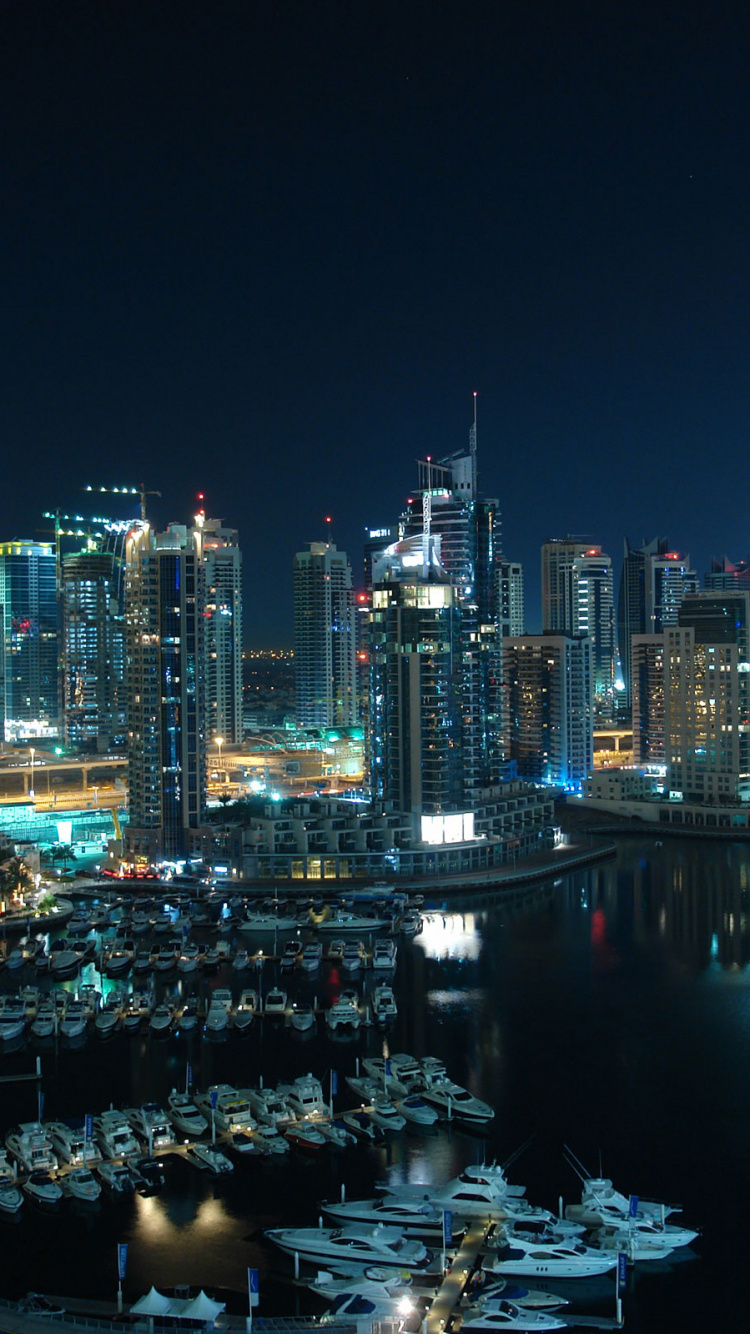 City Skyline During Night Time. Wallpaper in 750x1334 Resolution