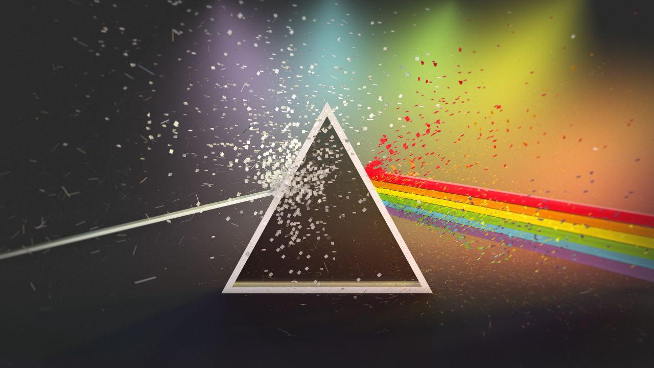 Pink Floyd, Die Dunkle Seite Des Mondes, Dreieck, Grafik-design, Raum. Wallpaper in 1280x720 Resolution