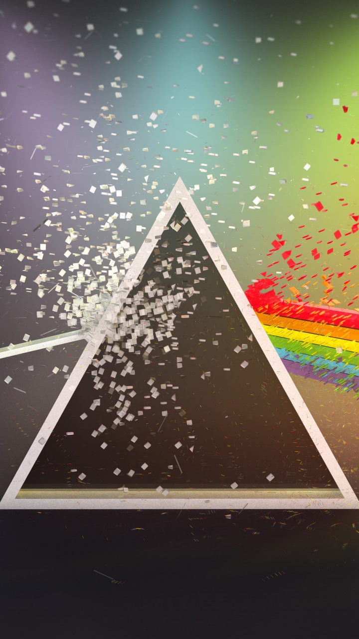 Pink Floyd, The Dark Side of The Moon, Animals, Triangle, Graphic Design. Wallpaper in 720x1280 Resolution