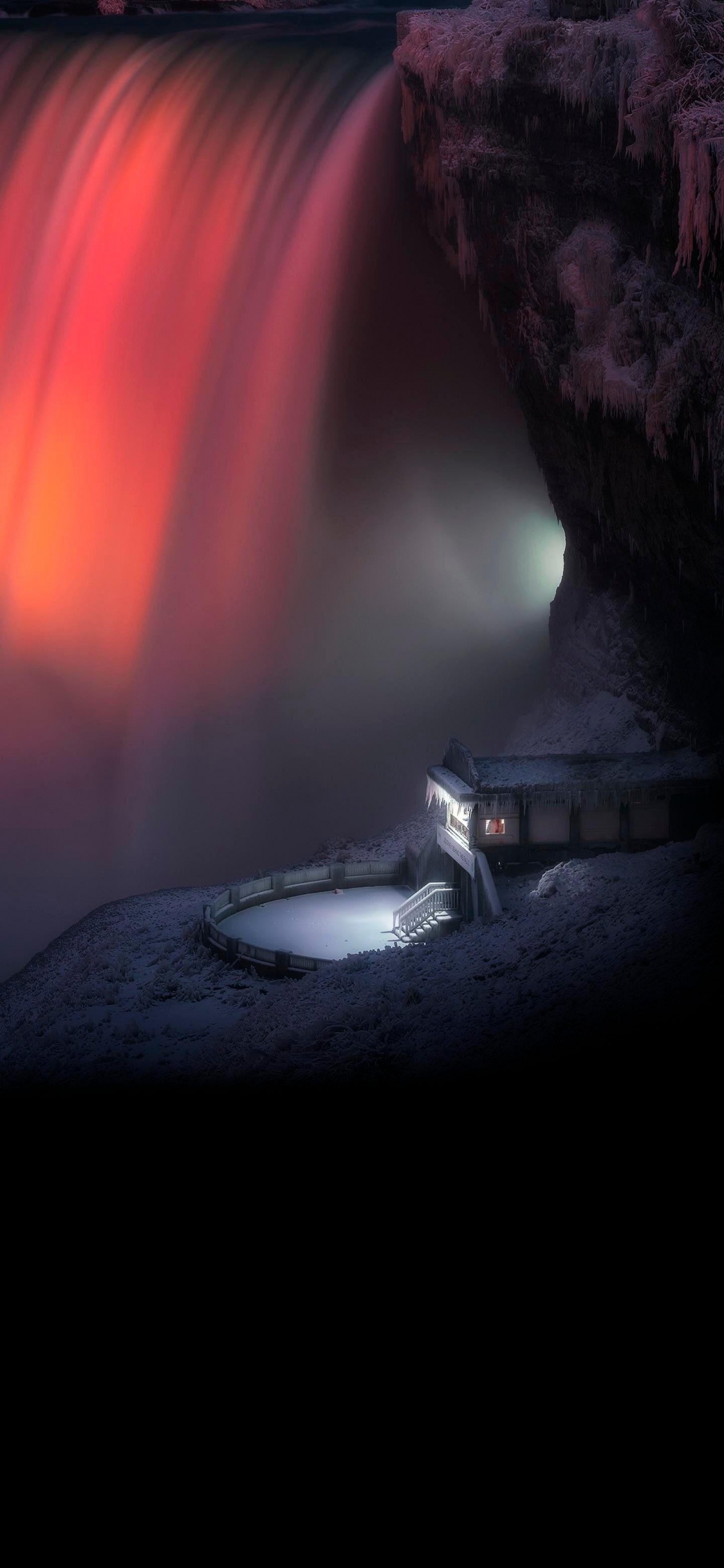 Nature, Waterfall, Automotive Lighting, Gas, Tints and Shades. Wallpaper in 1125x2436 Resolution