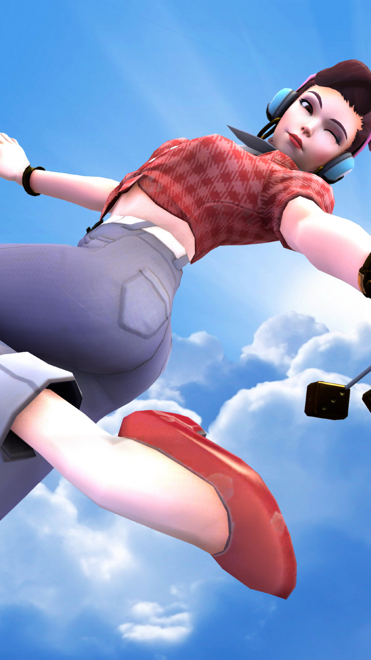 Fille en Chemise à Carreaux Rouge et Blanc et Personnage D'anime en Jean Bleu. Wallpaper in 750x1334 Resolution