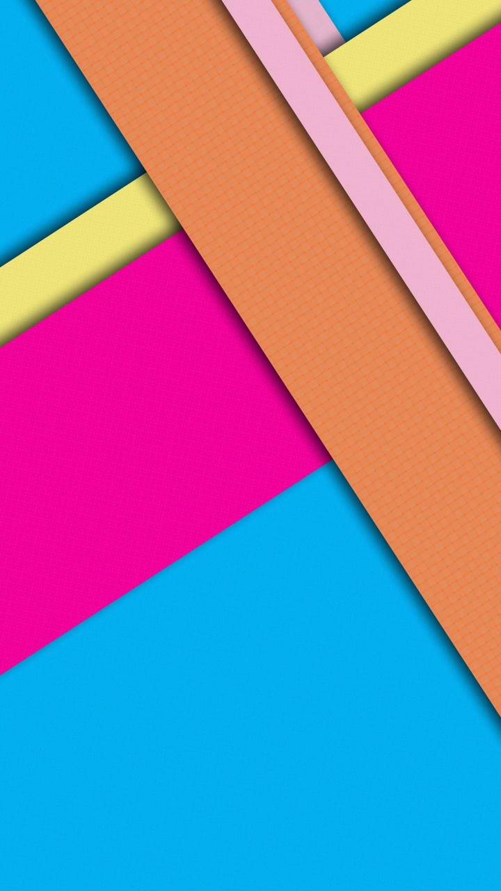 Ilustración Azul Amarillo y Rosa. Wallpaper in 720x1280 Resolution