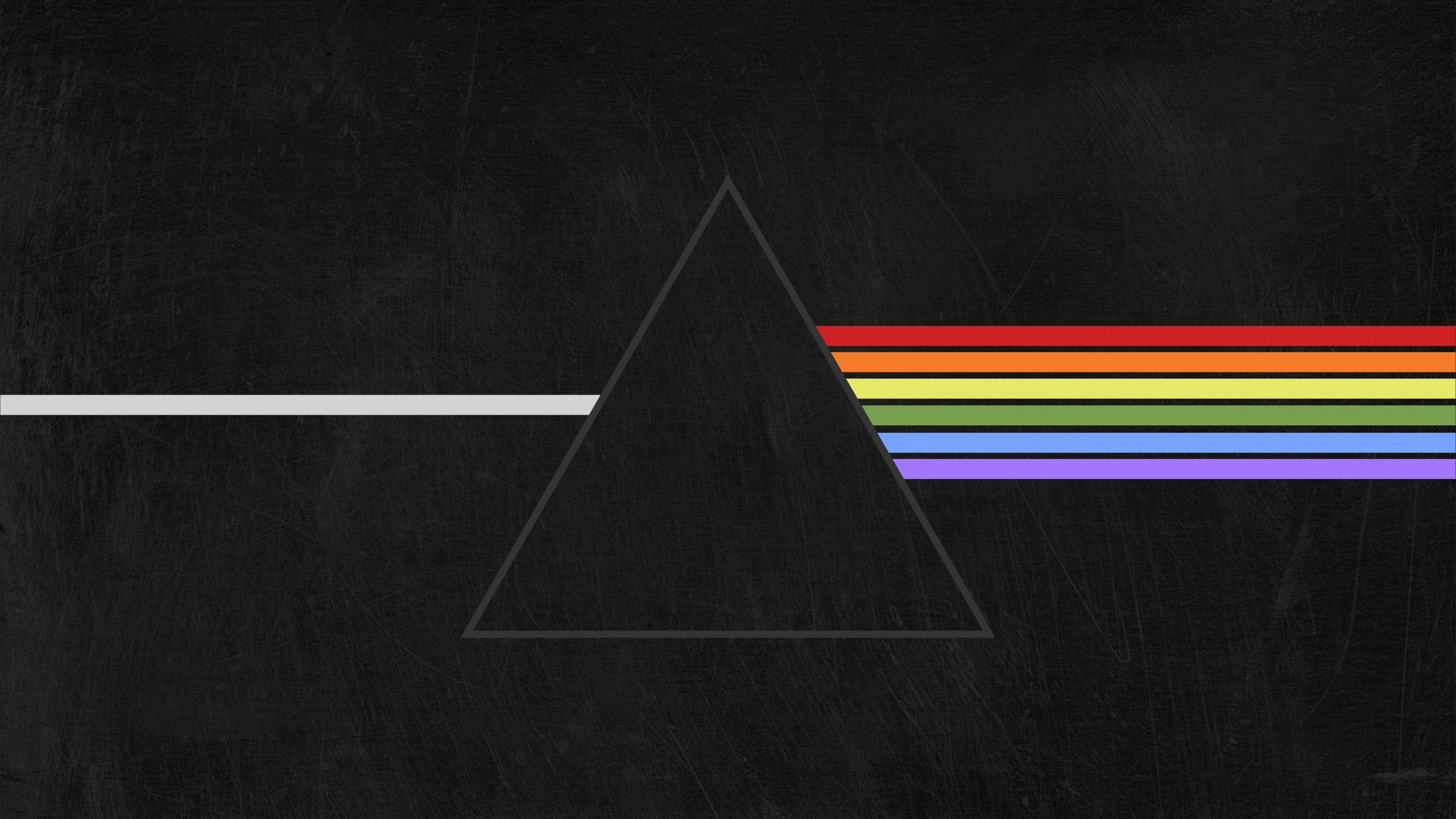 Die Dunkle Seite Des Mondes, Pink Floyd, Prisma, Schwarz, Dreieck. Wallpaper in 2560x1440 Resolution