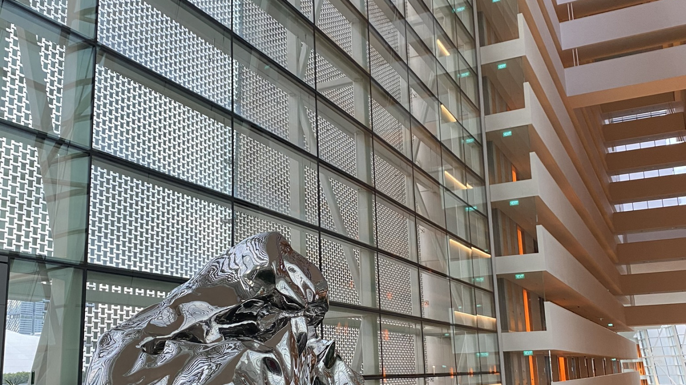 Architecture, Faade, Sculpture, Commercial Building, Tower Block. Wallpaper in 1366x768 Resolution