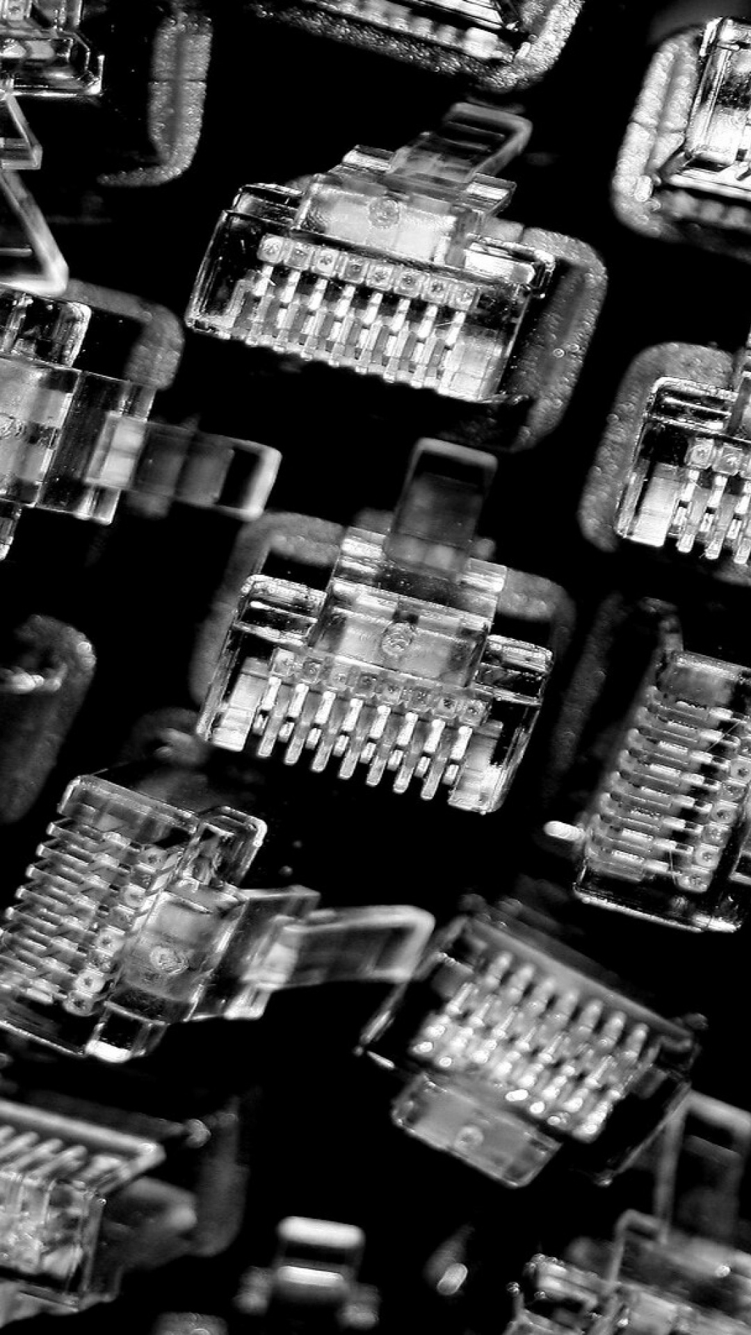 Graustufenfoto Einer Skyline Der Stadt. Wallpaper in 1080x1920 Resolution