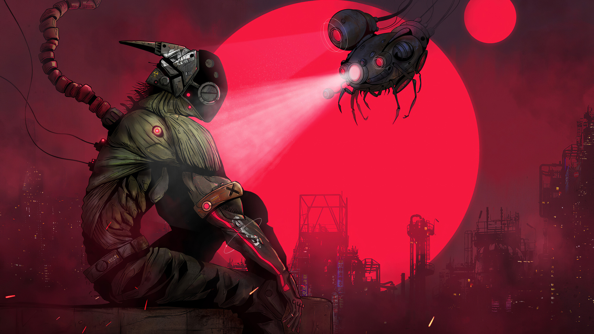 Design, Red, Art, Entertainment, Darkness. Wallpaper in 1920x1080 Resolution