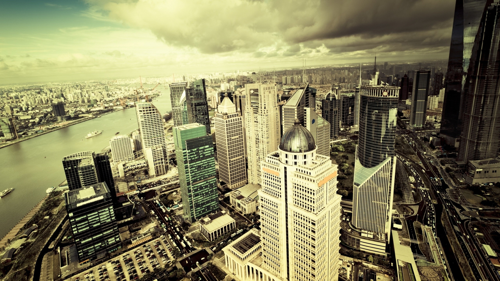 Aerial View of City Buildings During Daytime. Wallpaper in 1920x1080 Resolution