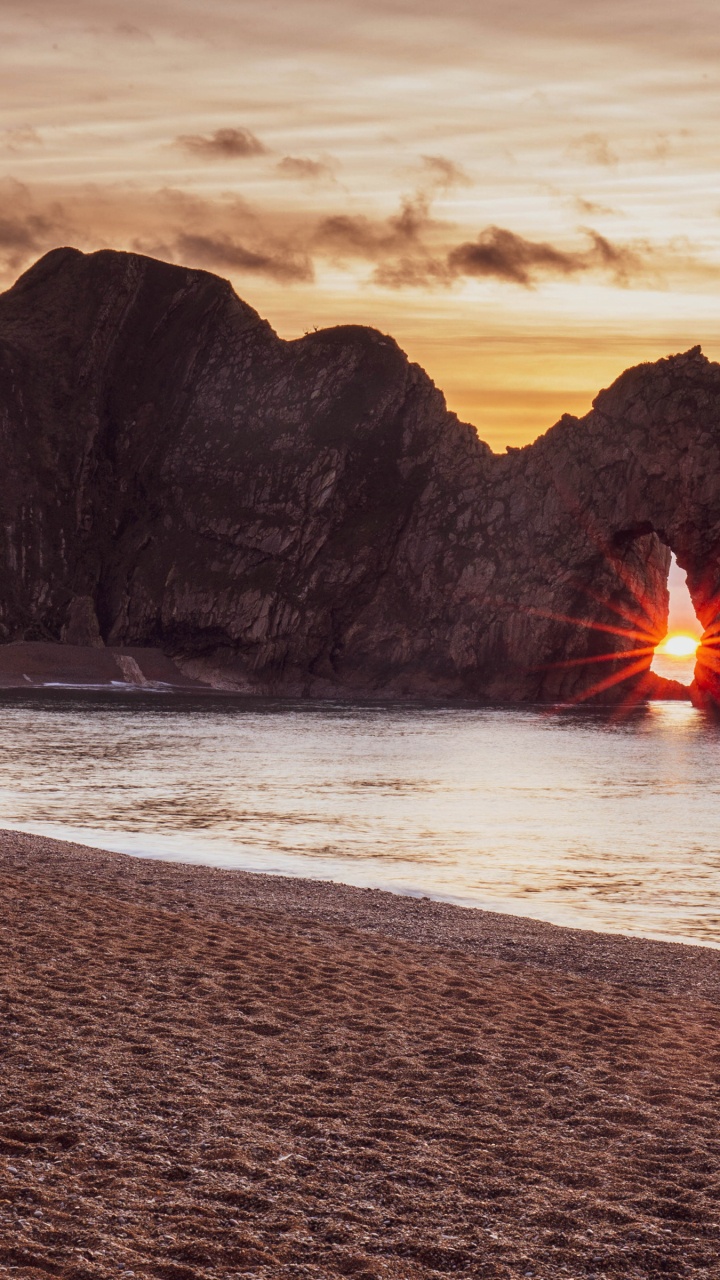 Purbeck Heritage Coast, Coast, Durdle Door, Sunset, Sunrise. Wallpaper in 720x1280 Resolution