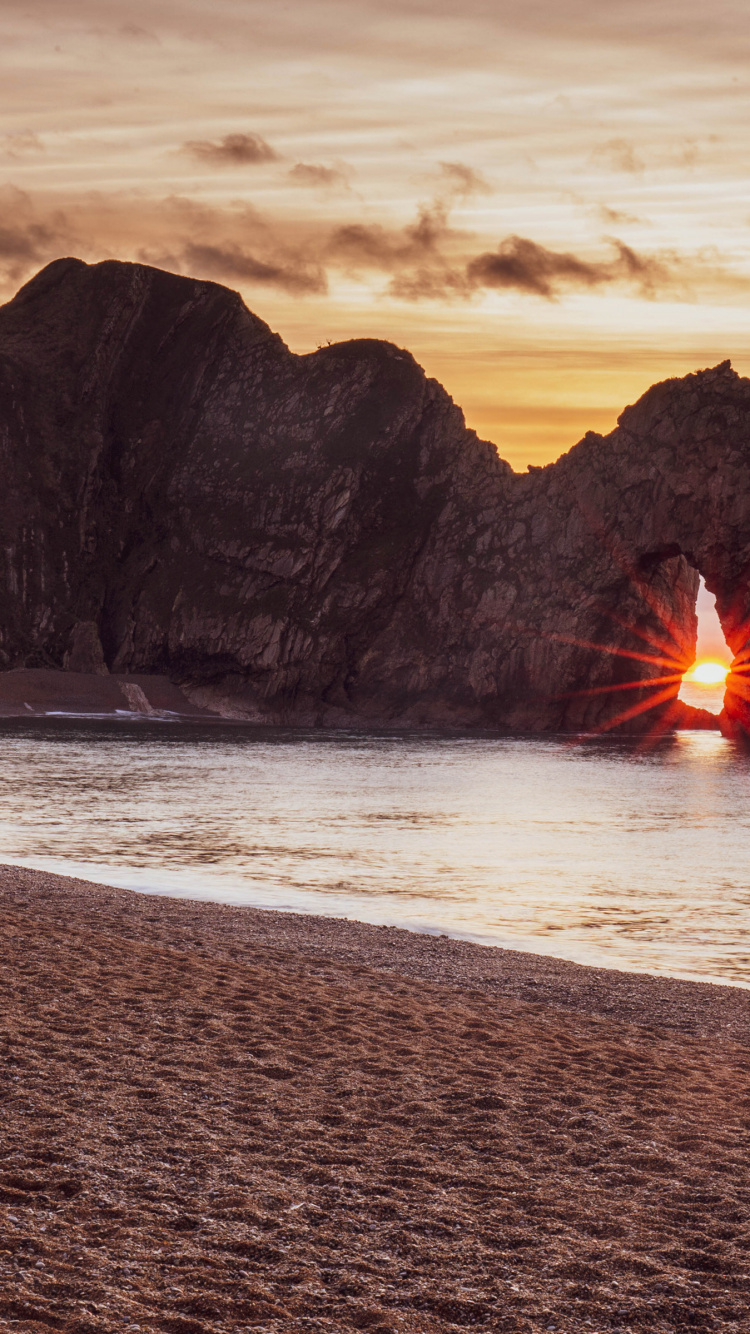 Purbeck Heritage Coast, Coast, Durdle Door, Sunset, Sunrise. Wallpaper in 750x1334 Resolution