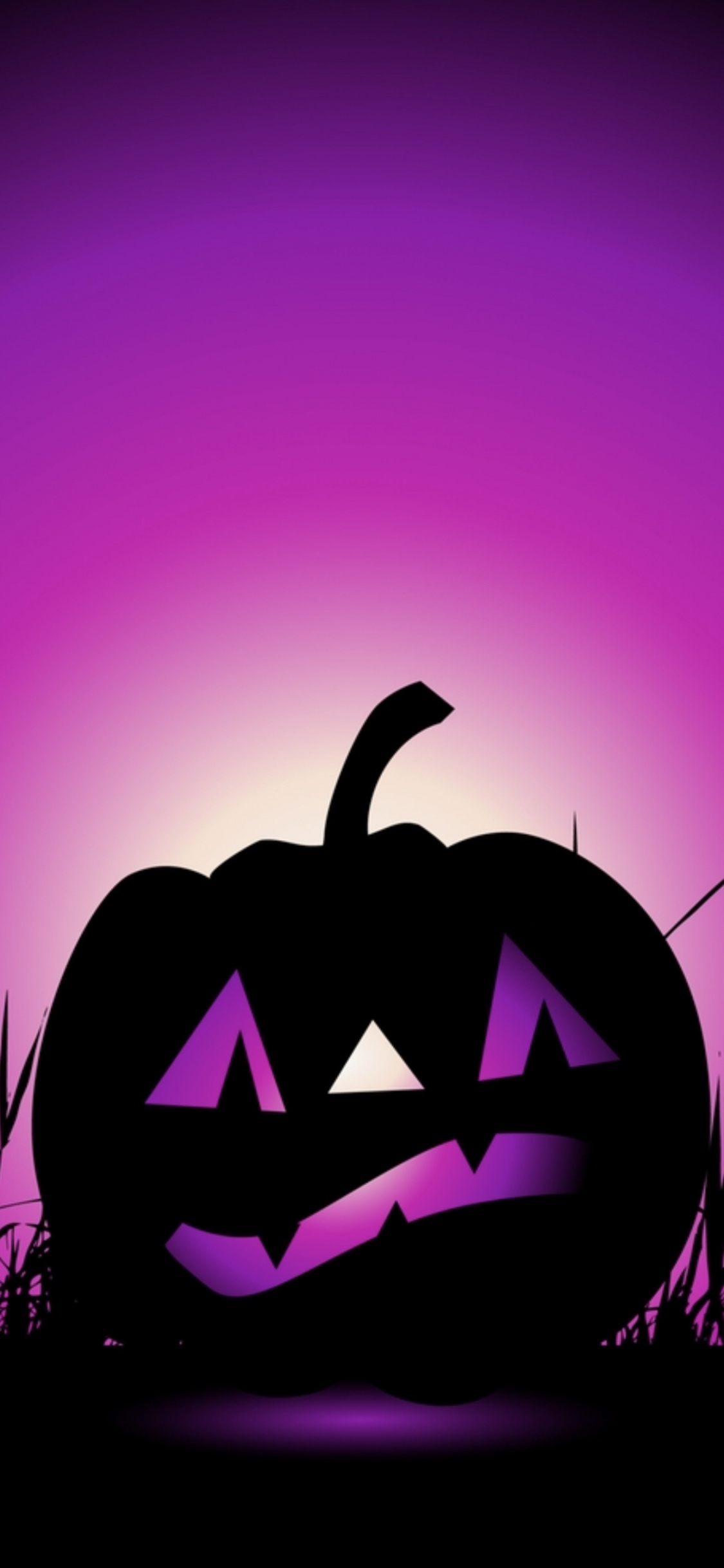 Helloween, Jack Skellington, Halloween, Jack o Lantern, Purple. Wallpaper in 1125x2436 Resolution