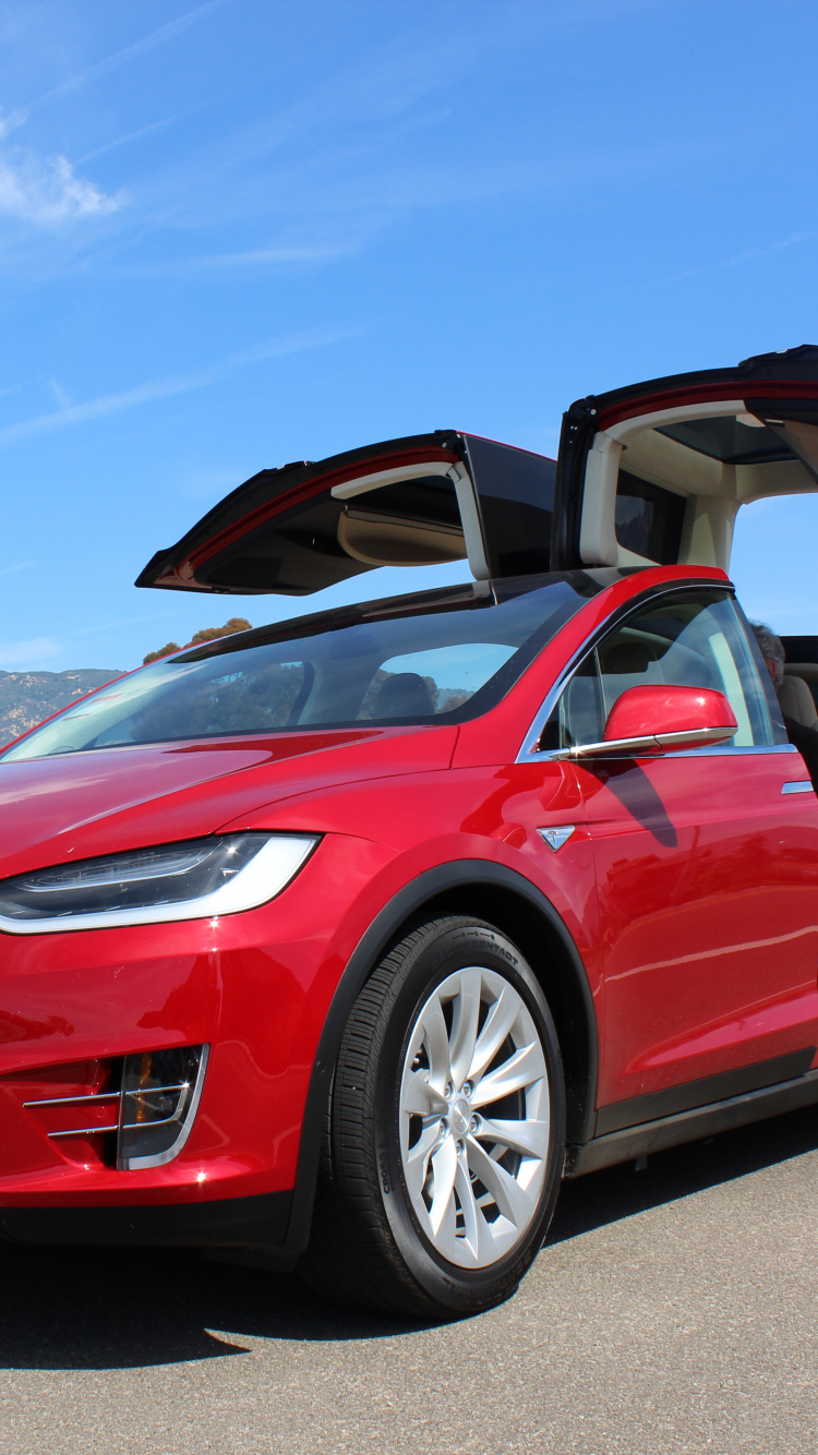 Mann in Grauer Jacke, Der Tagsüber Neben Rotem Ferrari-Auto Steht. Wallpaper in 750x1334 Resolution