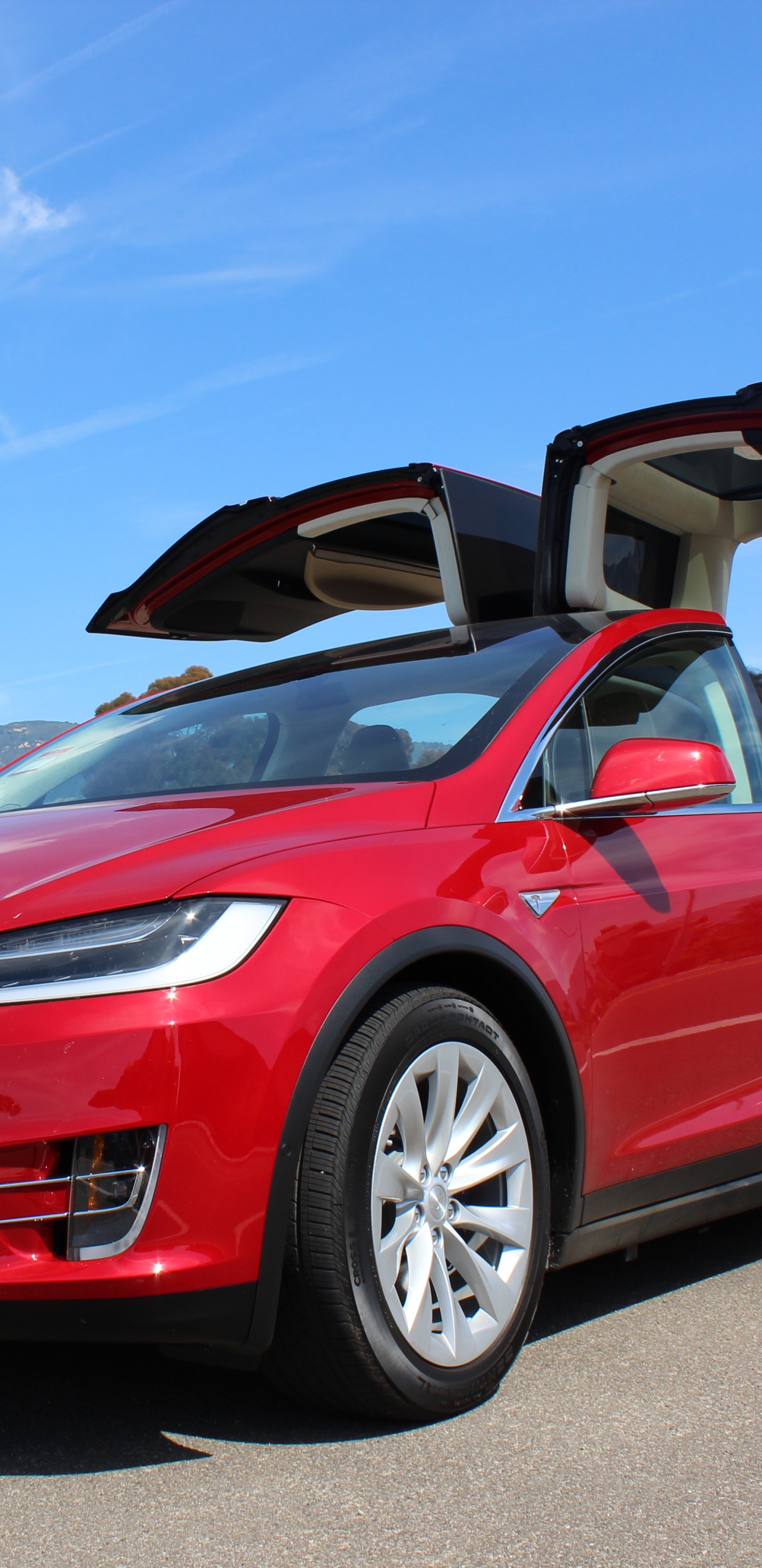 Man in Gray Jacket Standing Beside Red Ferrari Car During Daytime. Wallpaper in 1440x2960 Resolution