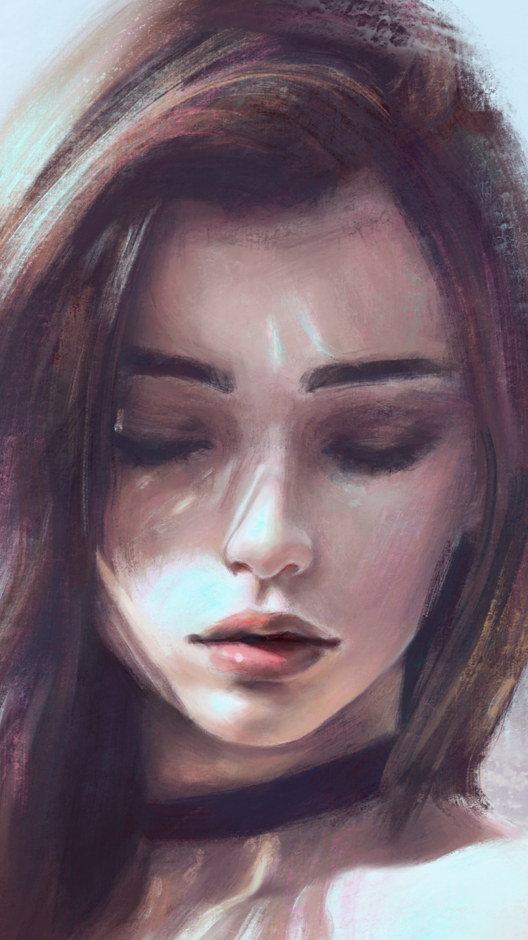 Arte Digital, Obra de Arte, Arte, Cabello, Belleza. Wallpaper in 750x1334 Resolution