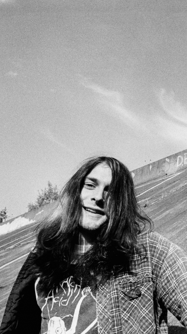 Nirvana, Bleach, Grunge, Drummer, White. Wallpaper in 750x1334 Resolution