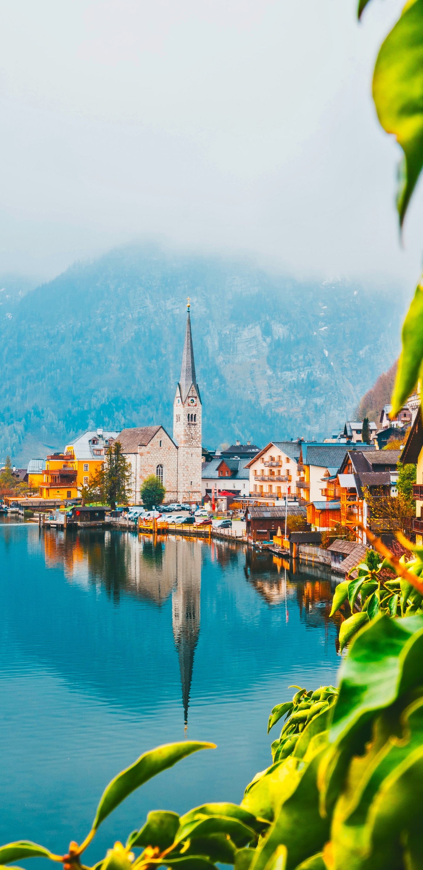 Water, Water Resources, Mountain, Building, Green. Wallpaper in 1440x2960 Resolution