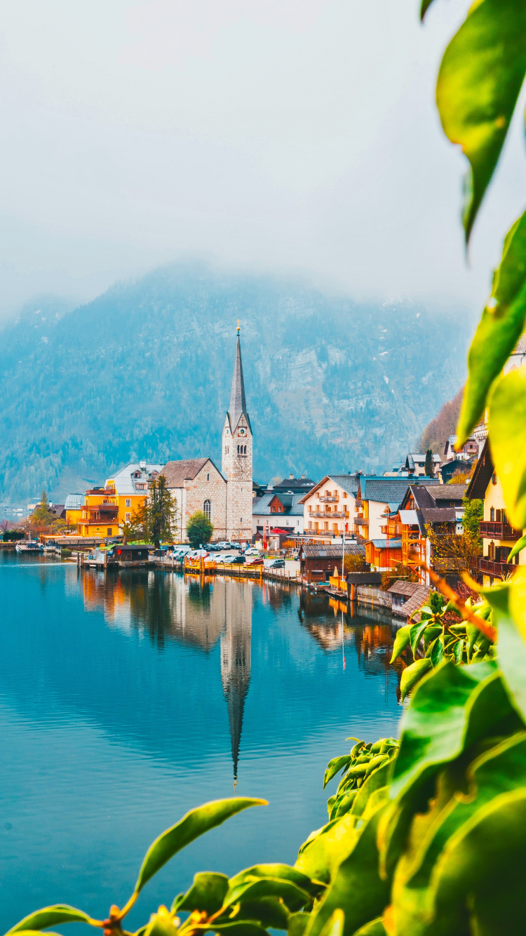 Water, Water Resources, Mountain, Building, Green. Wallpaper in 750x1334 Resolution