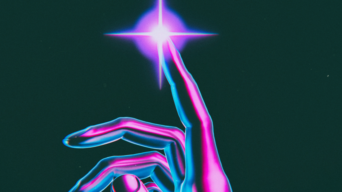 Ilustración de Luz Púrpura y Azul. Wallpaper in 1366x768 Resolution