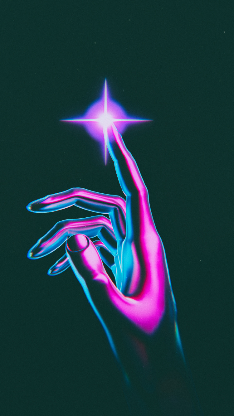 Purple and Blue Light Illustration. Wallpaper in 750x1334 Resolution