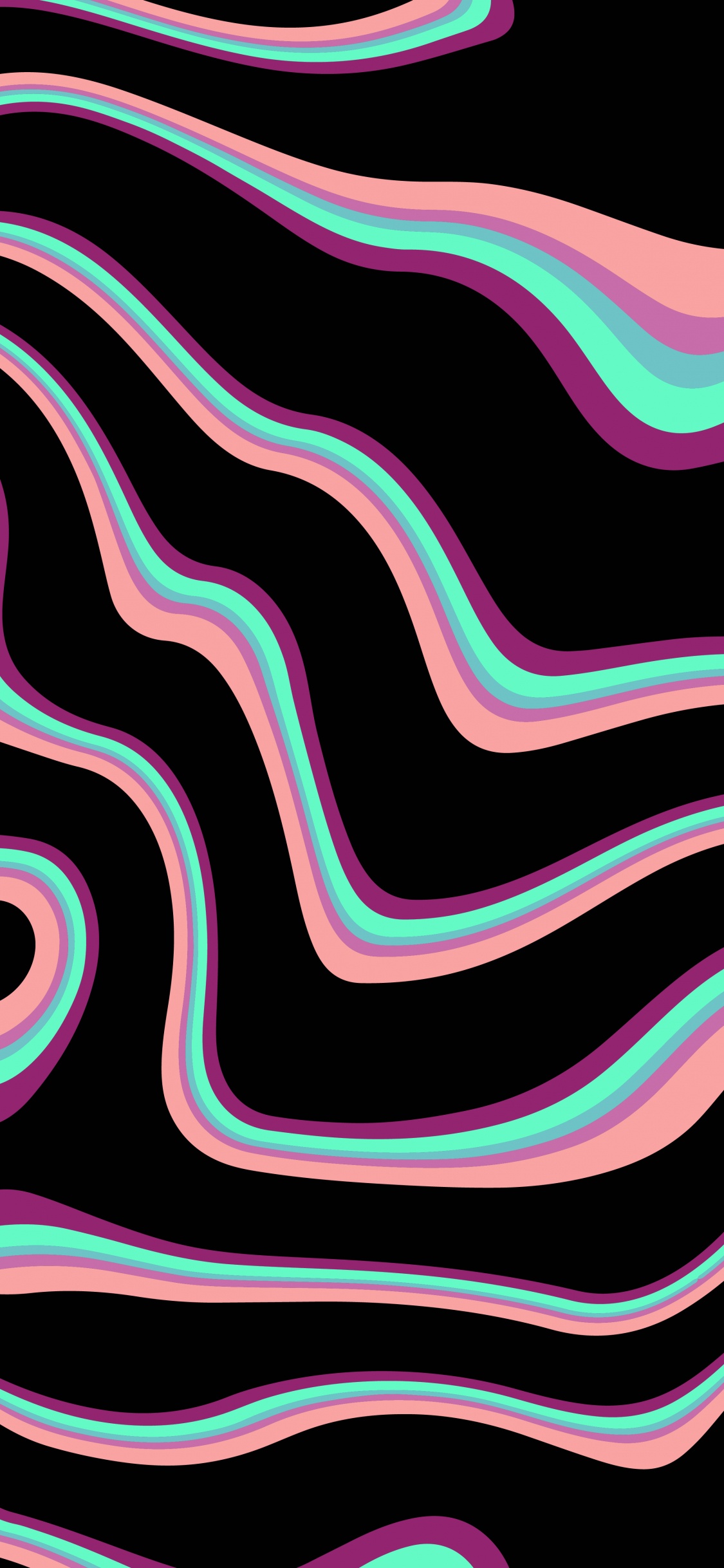 Lumière, Green, Art, Pink, Ligne. Wallpaper in 1125x2436 Resolution