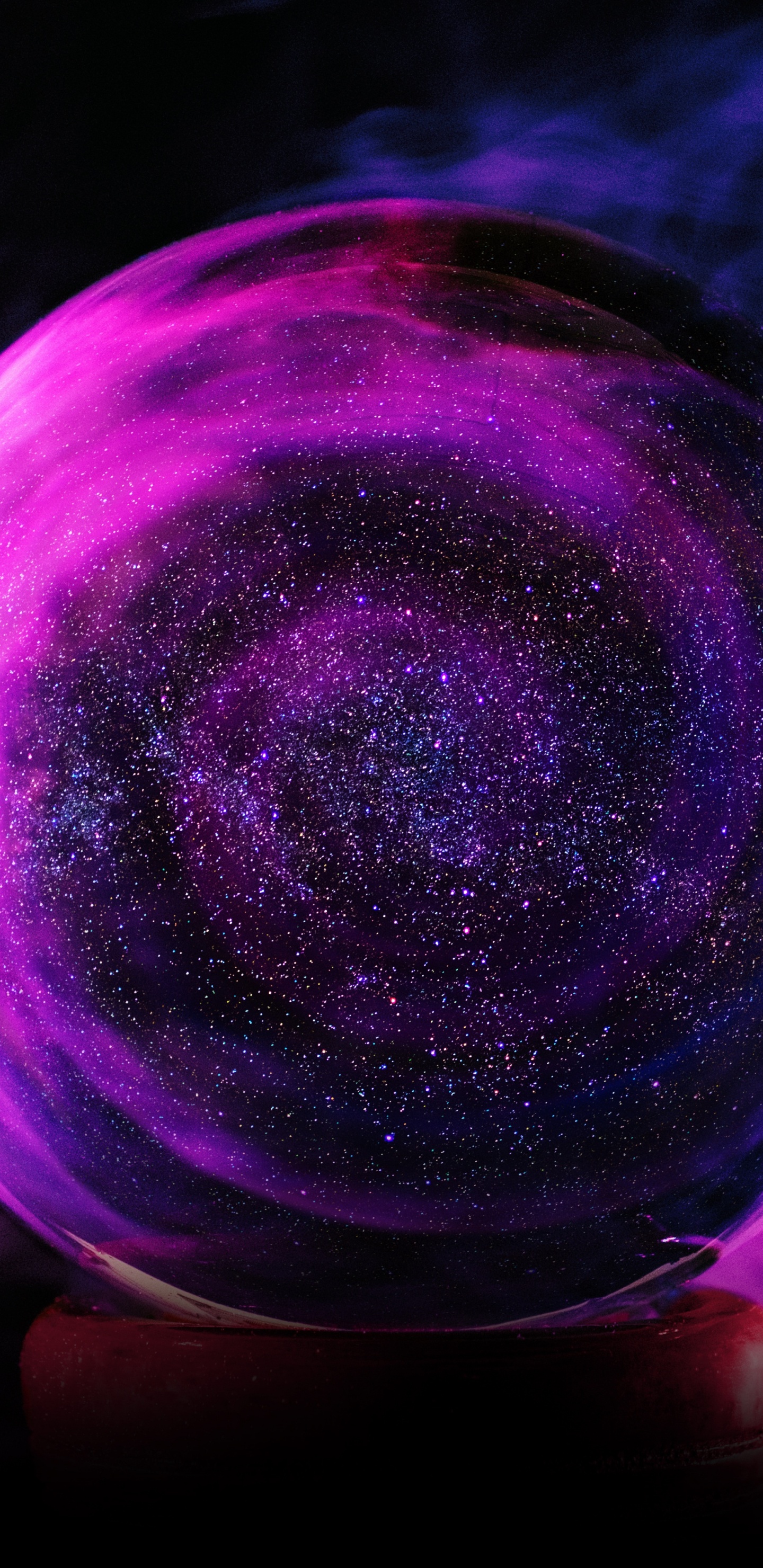 Purple and Blue Ball on Brown Wooden Table. Wallpaper in 1440x2960 Resolution