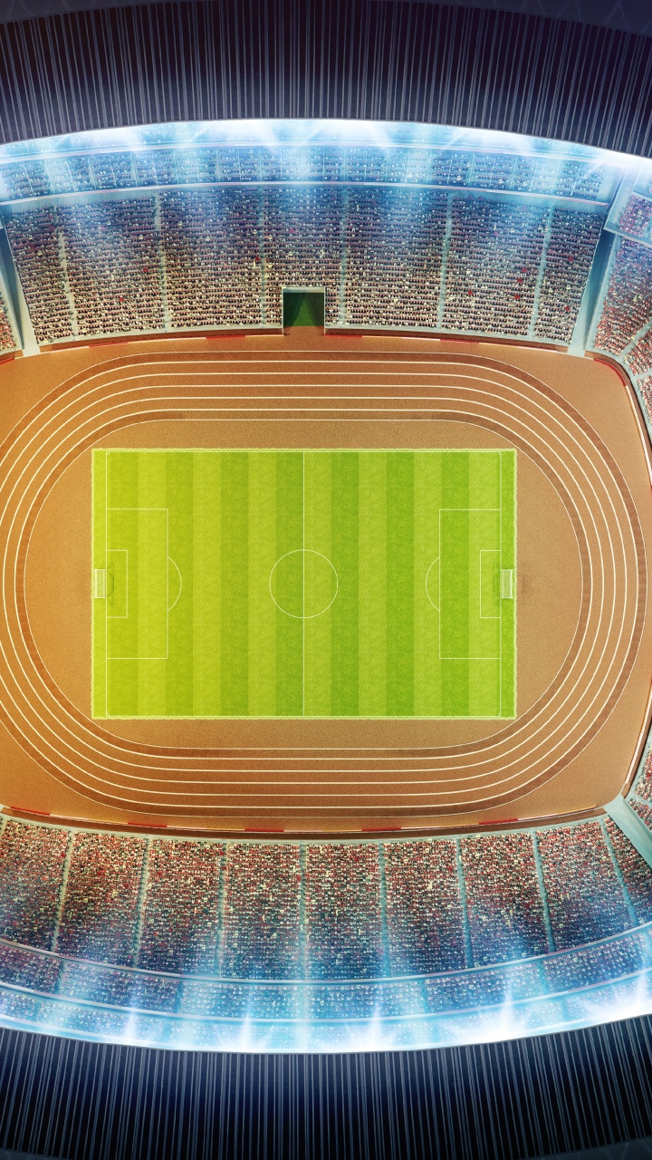 Blue and White Round Trampoline. Wallpaper in 720x1280 Resolution