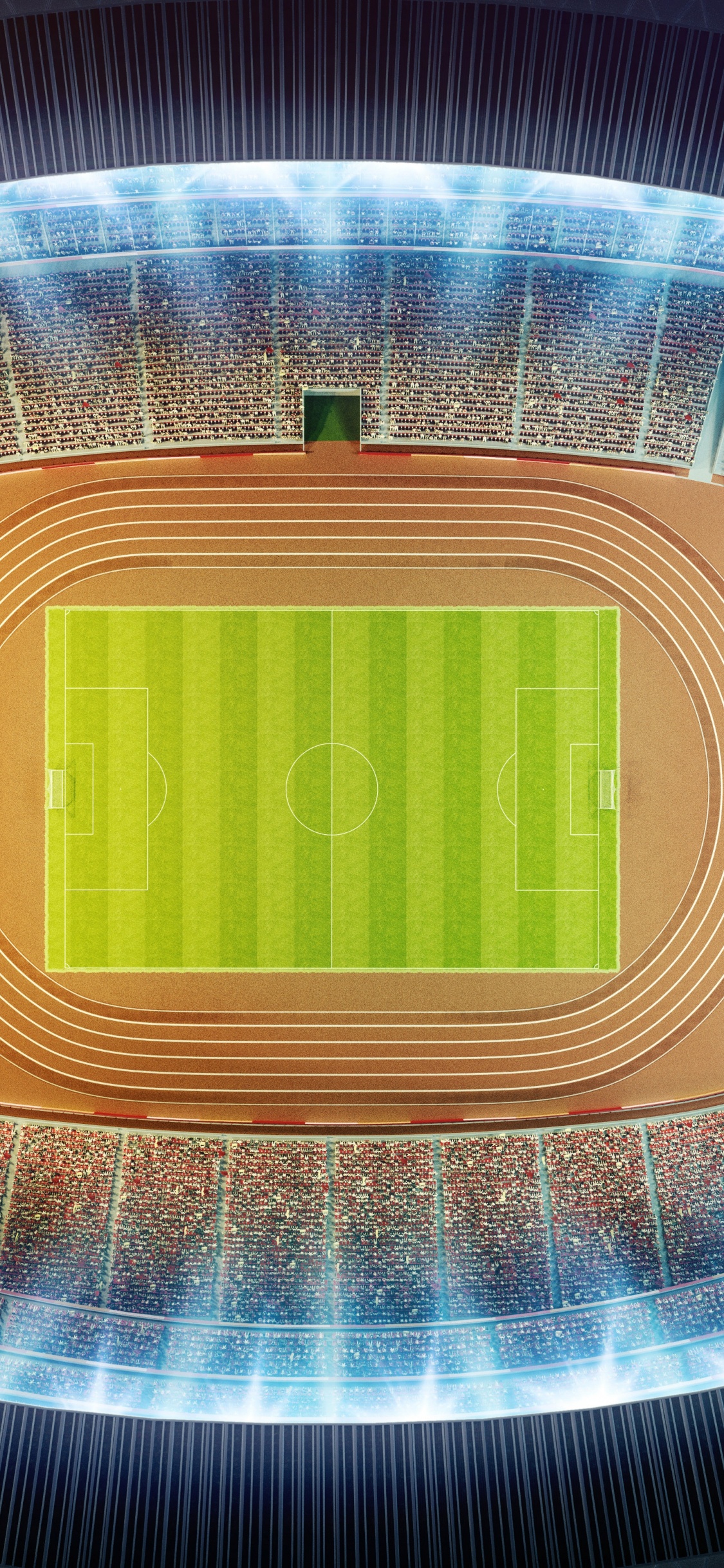 Trampolín Redondo Azul y Blanco. Wallpaper in 1125x2436 Resolution