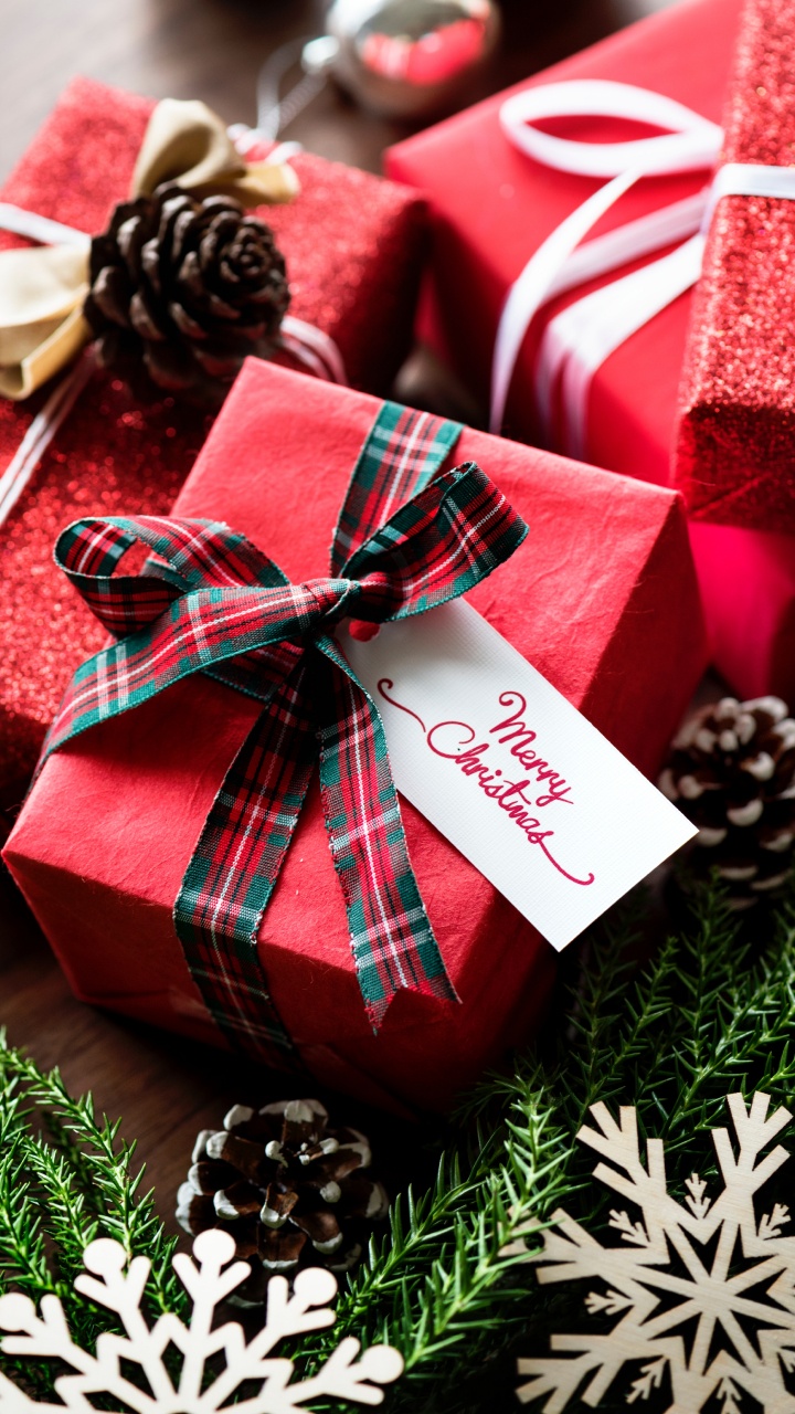 礼物, 圣诞节礼物, 礼品包装, 圣诞节那天, 丝带 壁纸 720x1280 允许