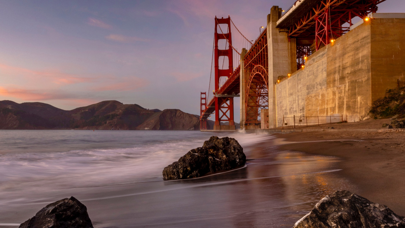 Rio Chambal, Agua, San Francisco Oakland Bay Bridge, Isla de Alcatraz, Tablet. Wallpaper in 1366x768 Resolution