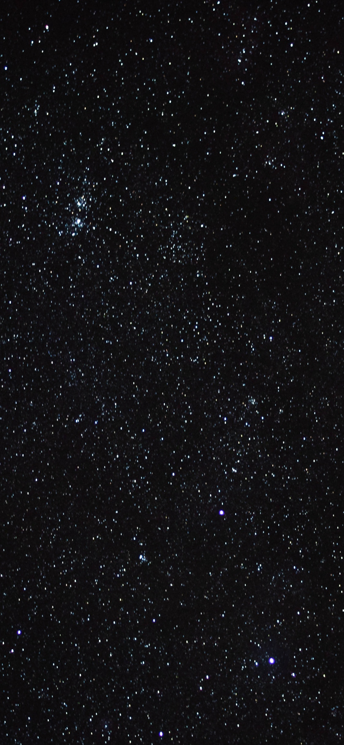 Étoiles Dans le Ciel Pendant la Nuit. Wallpaper in 1125x2436 Resolution