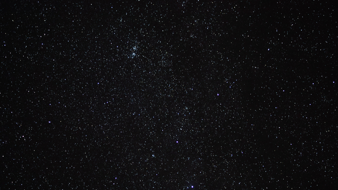 Étoiles Dans le Ciel Pendant la Nuit. Wallpaper in 1366x768 Resolution