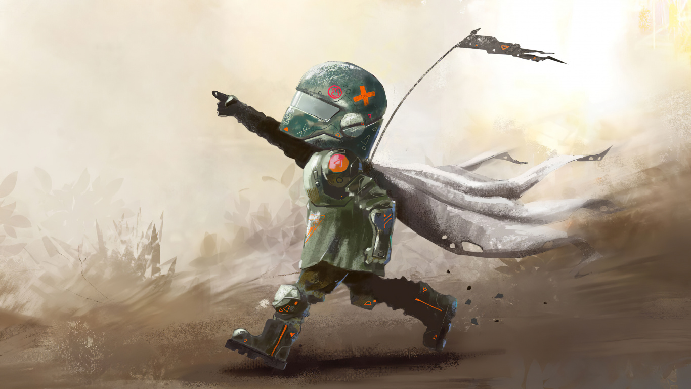 Hombre en Traje Gris y Negro Con Rifle Negro. Wallpaper in 1366x768 Resolution