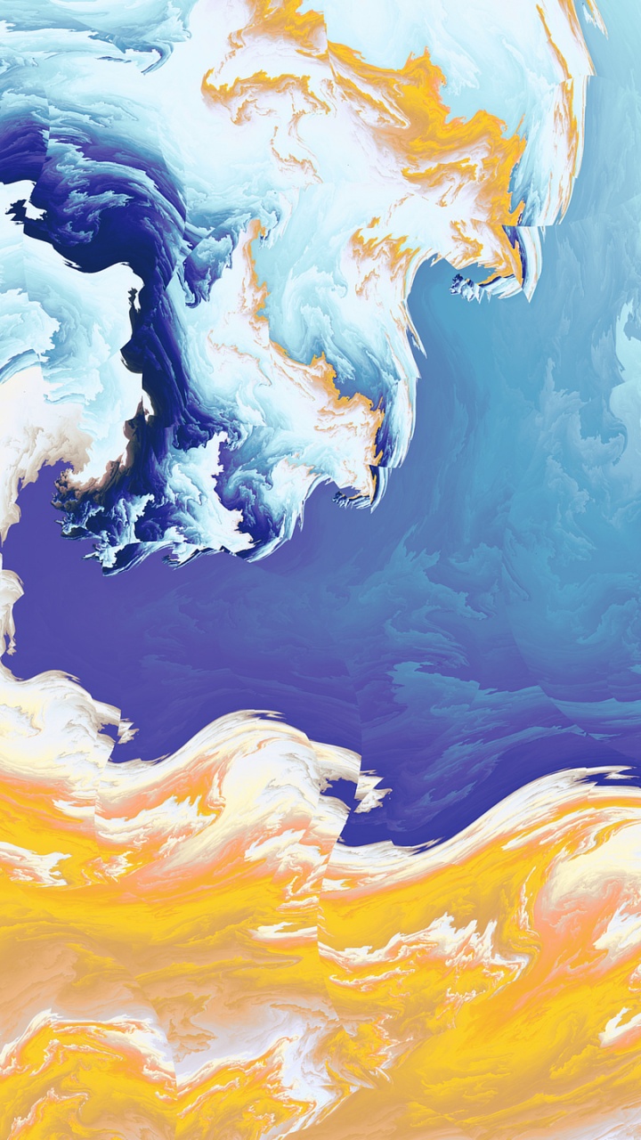 Pintura Abstracta Azul y Blanca. Wallpaper in 720x1280 Resolution