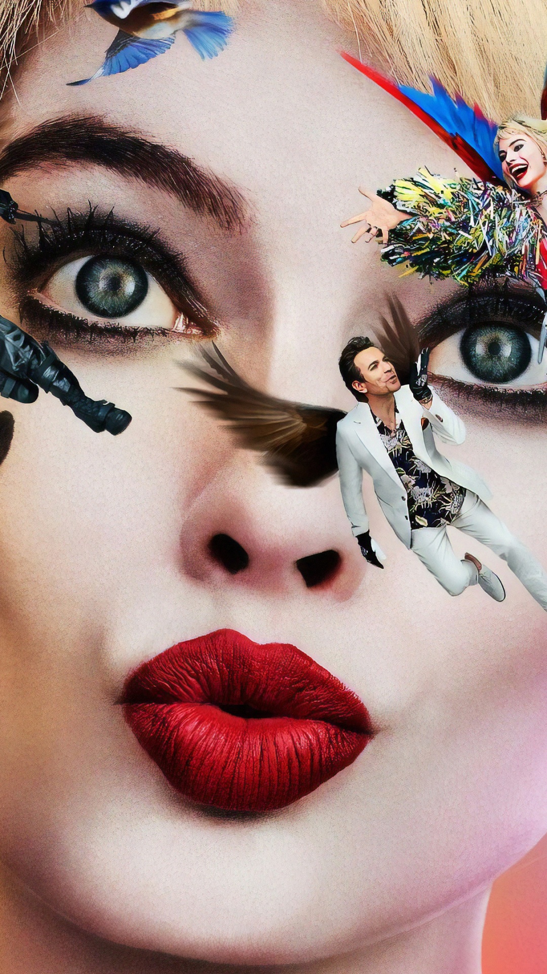 Mujer Con Lápiz Labial Rojo y Collar de Oro. Wallpaper in 1080x1920 Resolution