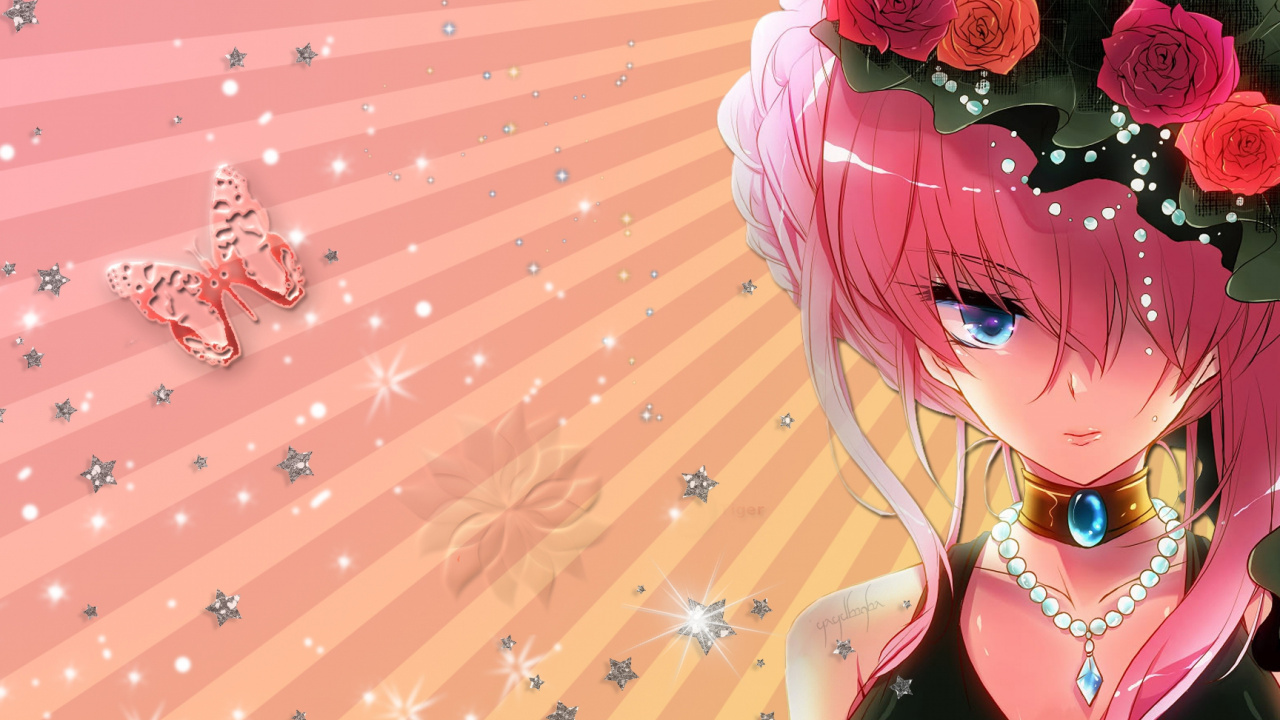 Personnage D'anime Féminin Aux Cheveux Roses. Wallpaper in 1280x720 Resolution