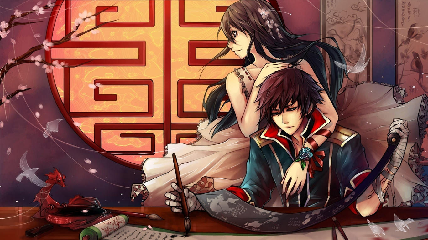 Personaje de Anime Masculino de Pelo Negro. Wallpaper in 1366x768 Resolution