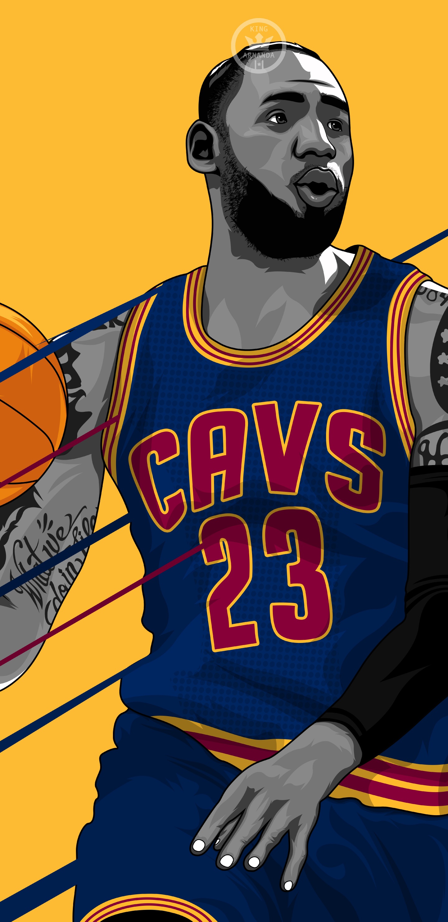 Homme en Chemise Jersey Bleu et Orange. Wallpaper in 1440x2960 Resolution