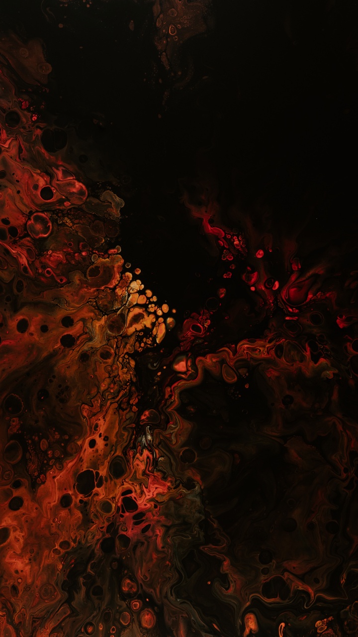 Peinture Abstraite Rouge et Noire. Wallpaper in 720x1280 Resolution