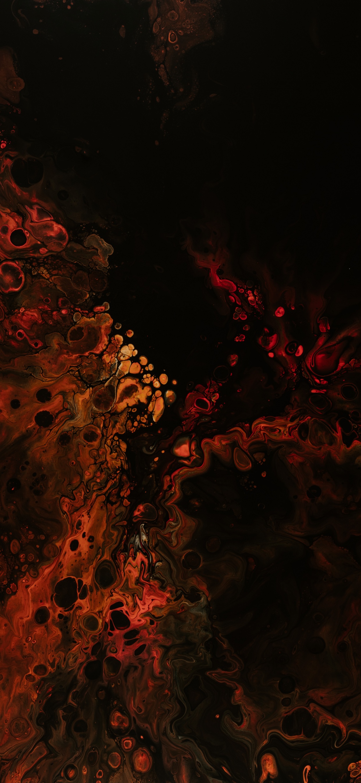 纹理, 红色的, 空间, 艺术, 分形技术 壁纸 1242x2688 允许