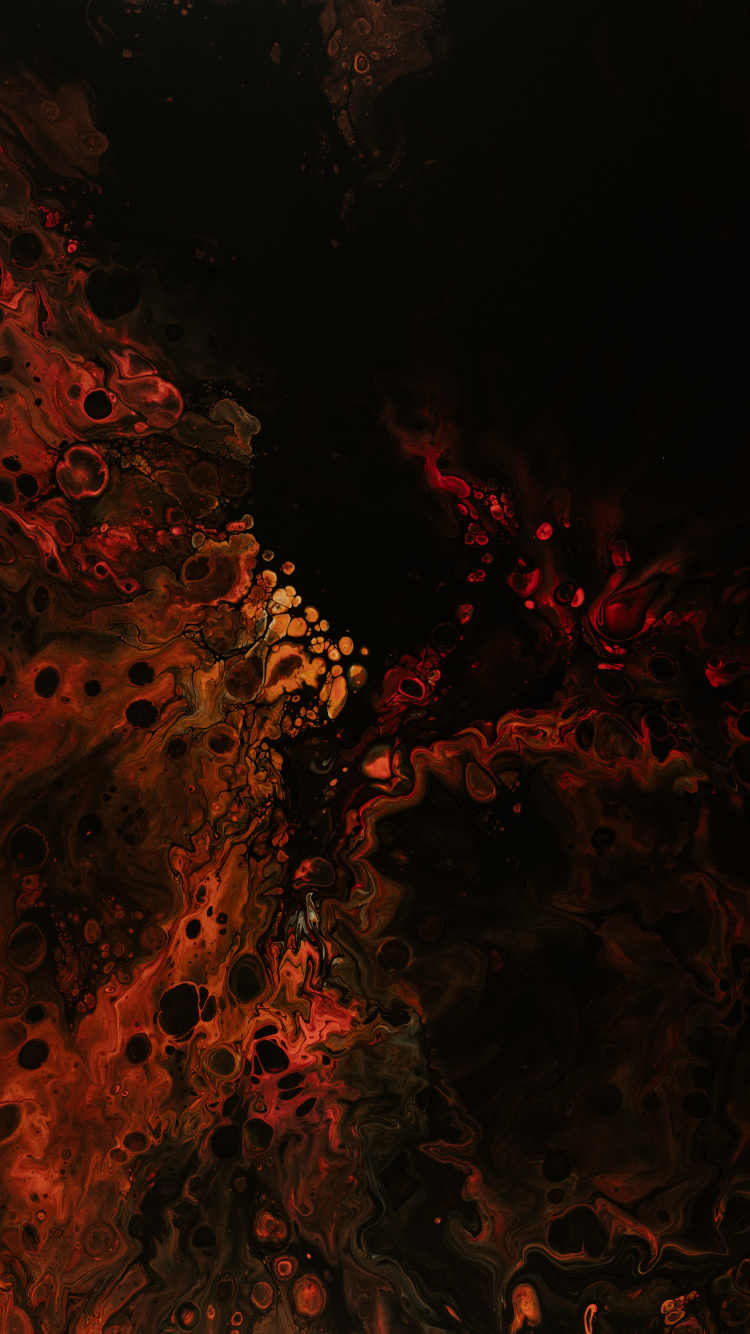 Pintura Abstracta Roja y Negra. Wallpaper in 750x1334 Resolution