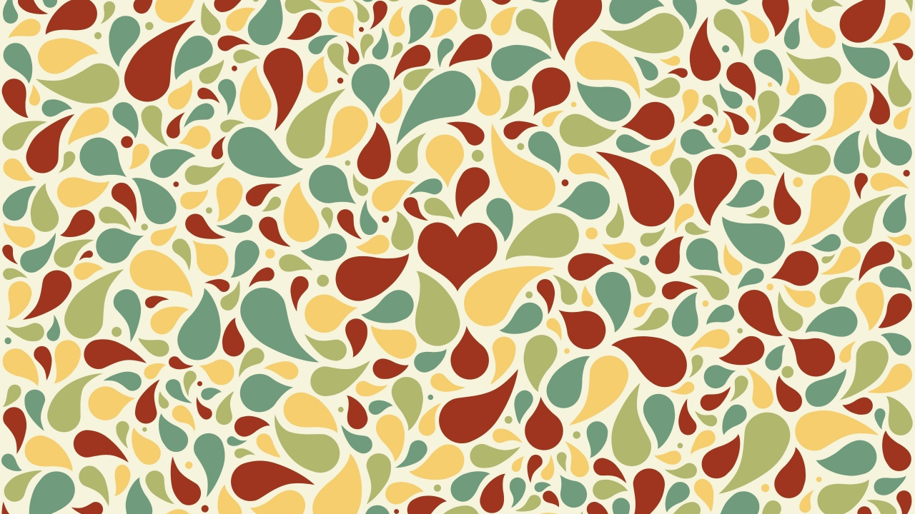 Rote Und Gelbe Herzillustration. Wallpaper in 1280x720 Resolution