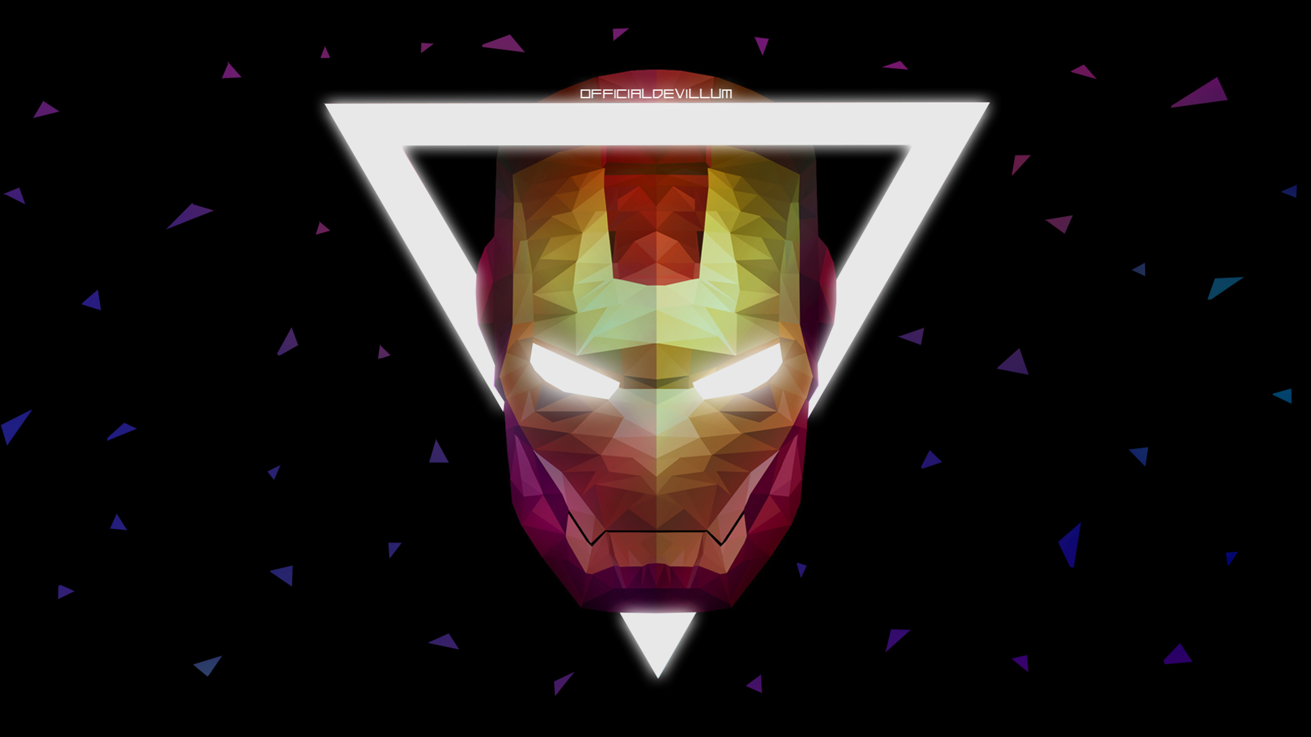 Lumière, Low Poly, Symbole, Purple, Magenta. Wallpaper in 2560x1440 Resolution