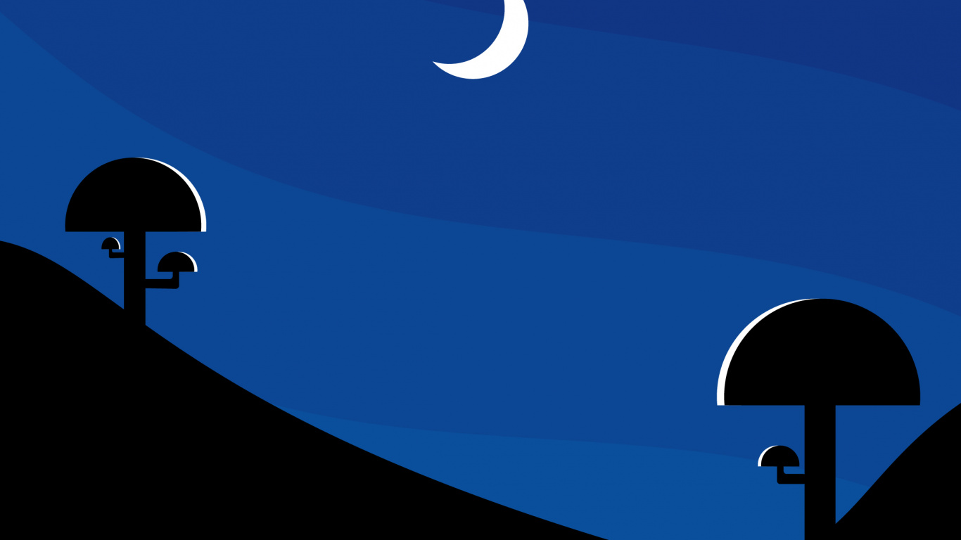 de la Media Luna, Ambiente, Luna, Azure, Objeto Astronómico. Wallpaper in 1366x768 Resolution