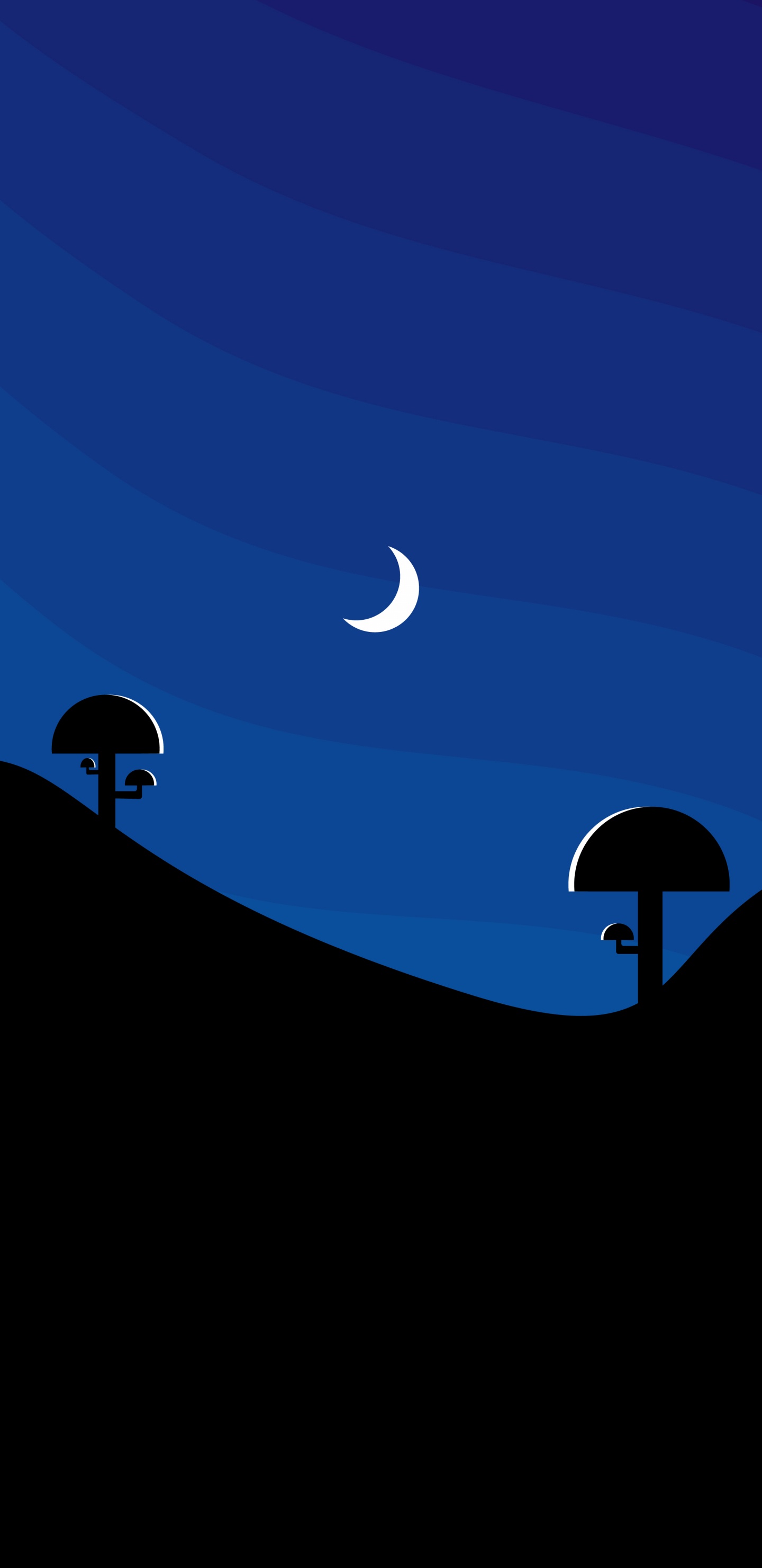 de la Media Luna, Ambiente, Luna, Azure, Objeto Astronómico. Wallpaper in 1440x2960 Resolution