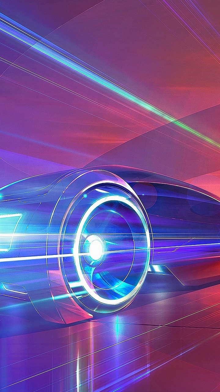 Blue and Yellow Light in Tunnel. Wallpaper in 720x1280 Resolution