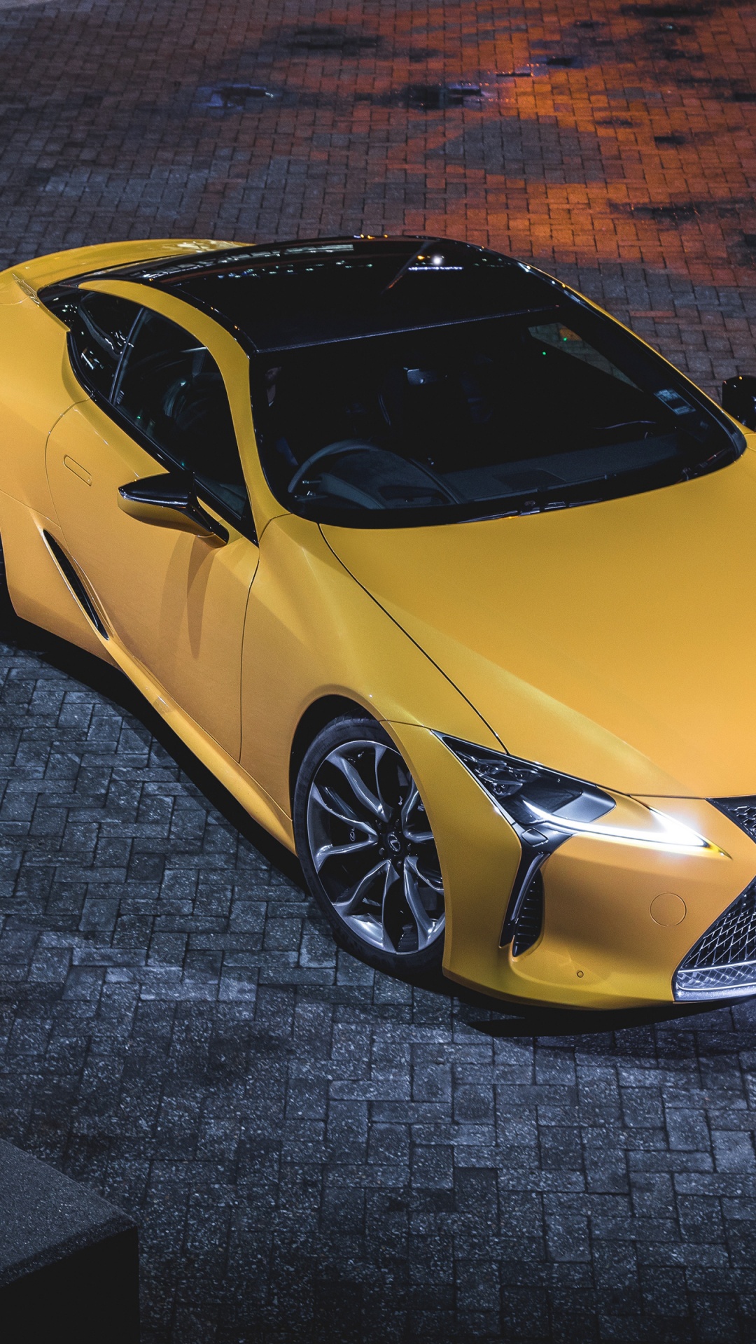 雷克萨斯, 黄色的, 中等尺寸的汽车, 是的雷克萨斯, 光 壁纸 1080x1920 允许