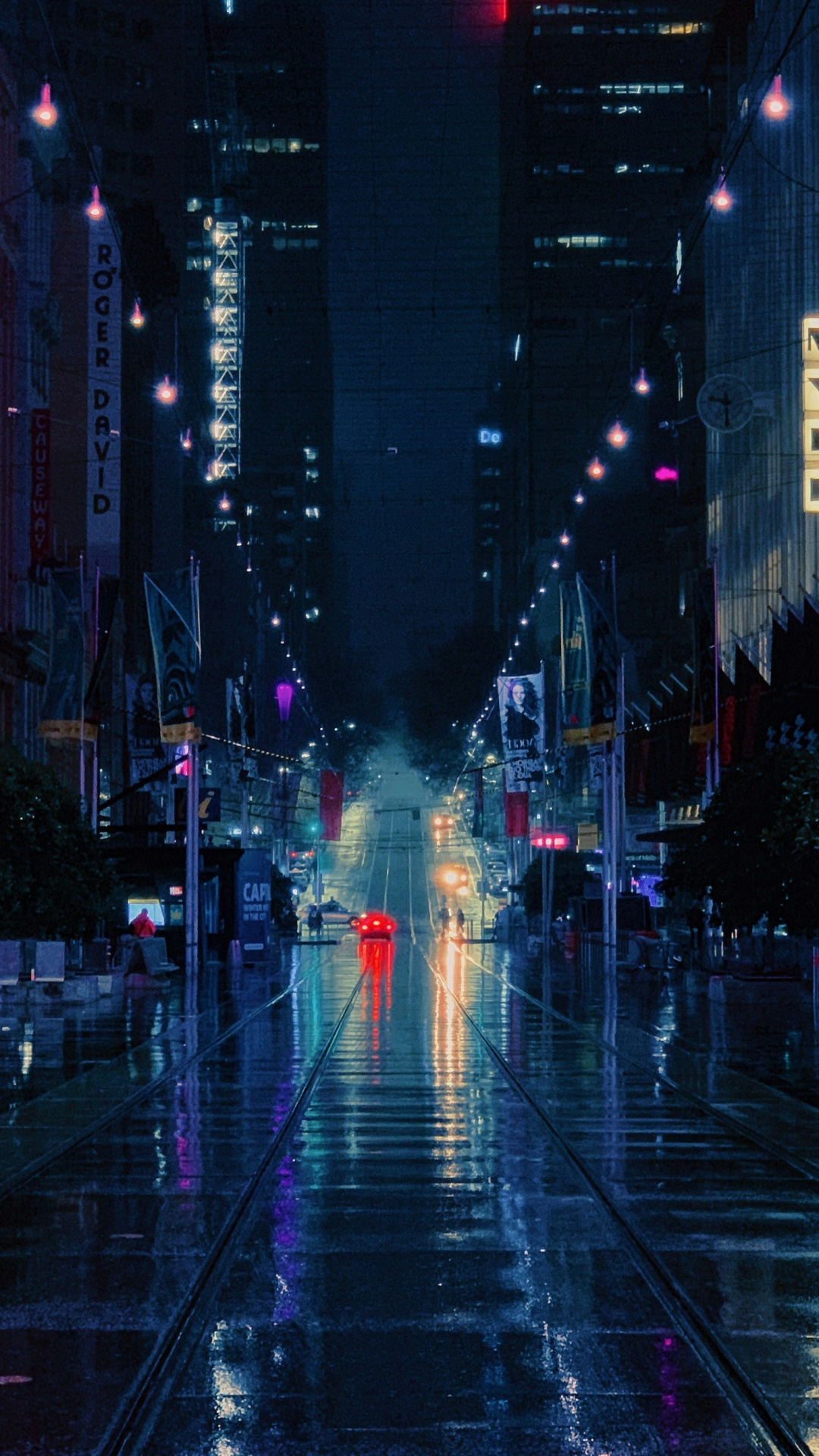 Paysage Urbain, Affiche, Zone Urbaine, Route, Nuit. Wallpaper in 1080x1920 Resolution