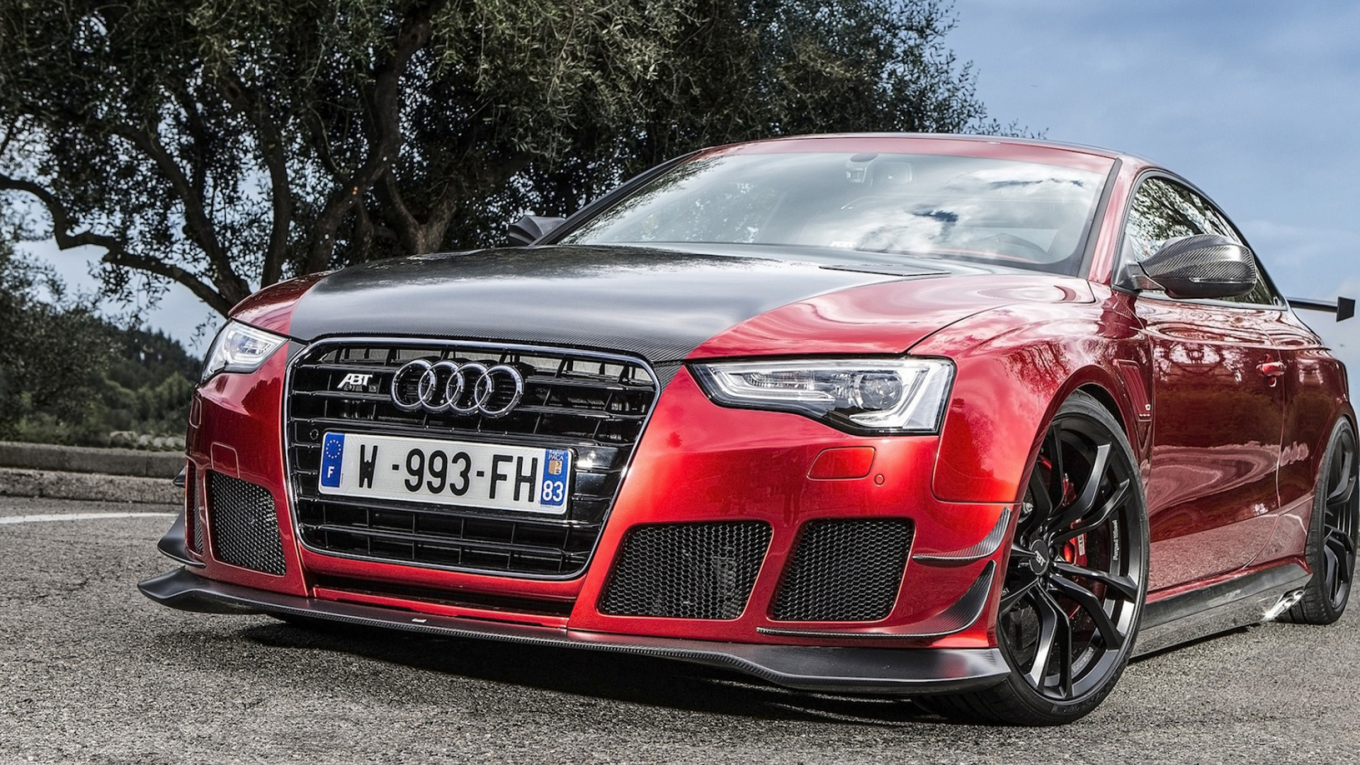 Rot Audi a 4 Limousine. Wallpaper in 1920x1080 Resolution