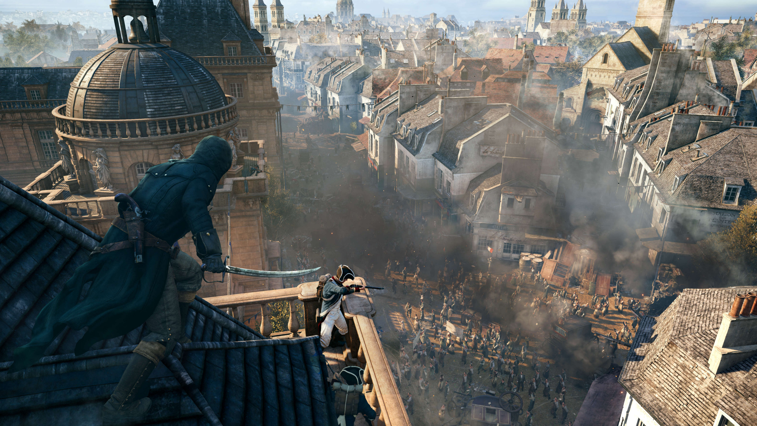 Assassins Creed Unity, Assassins Creed, Ubisoft, Jeu Pc, Ciel. Wallpaper in 2560x1440 Resolution